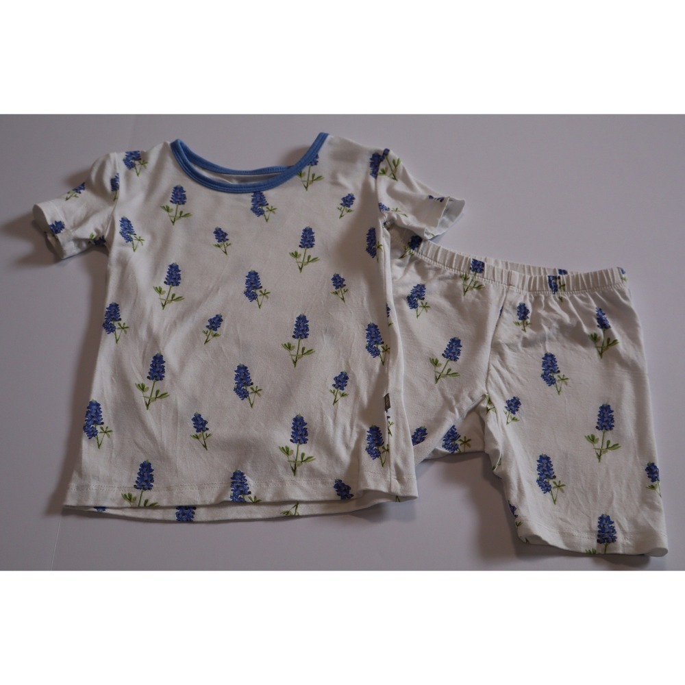 Kyte Baby Bluebonnet Bamboo Short Sleeve Pajama Set 3T